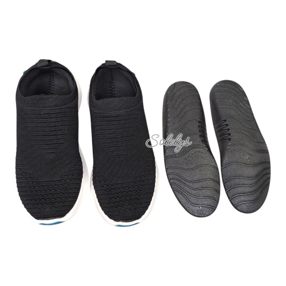 Vessi Everyday Move Slip On Womens 5 Onyx Black White Waterproof DymaTex Sneaker - Picture 12 of 13